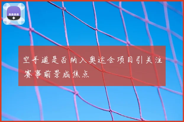 空手道是否纳入奥运会项目引关注 赛事前景成焦点